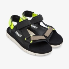 Camper Oruga Sandals Black / Beige / Yellow - Mens Singapore FEUURI-032